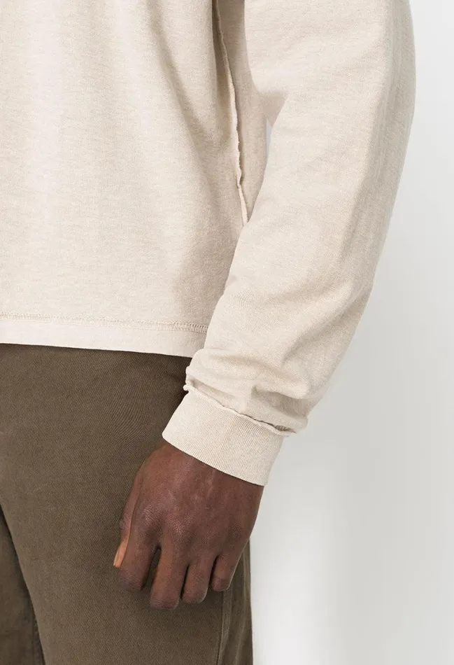 John Elliott Tees Reversed Cropped Ls Tee Washed Dust 8211 Men John Elliott Tees Reversed Cropped Ls Tee Washed Dust 8211 Men