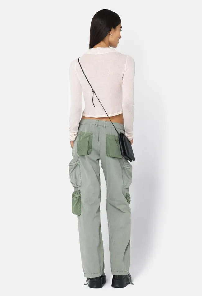 John Elliott Tops Gauze Rib Ls Cropped Tee Putty 8211 Women John Elliott Tops Gauze Rib Ls Cropped Tee Putty 8211 Women