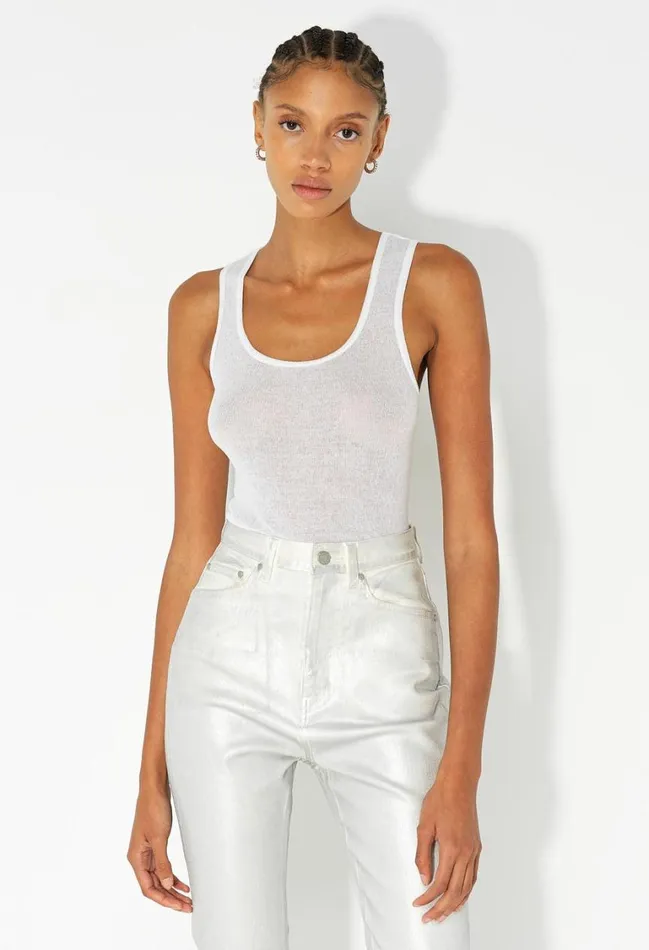 John Elliott Tops Gauze Rib Tank White 8211 Women