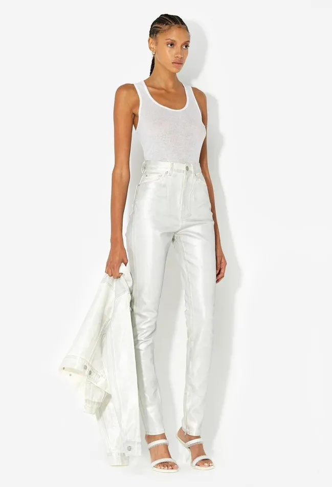 John Elliott Tops Gauze Rib Tank White 8211 Women John Elliott Tops Gauze Rib Tank White 8211 Women