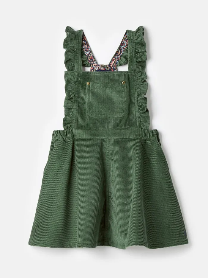 Joules Adaline 8211 Green Pinafore Dress Girls Dresses