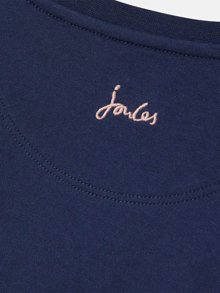 Joules Ava 8211 Navy Long Sleeve Artwork TShirt Girls Tops and Tshirts