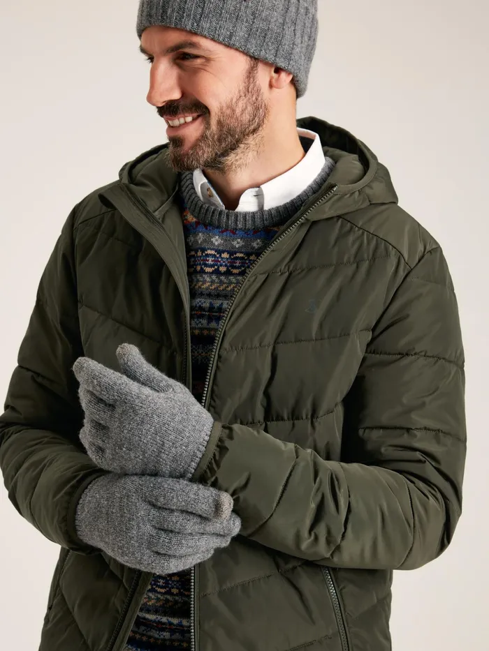 Joules Bamburgh 8211 Grey Gloves Men Hats Gloves and Scarves