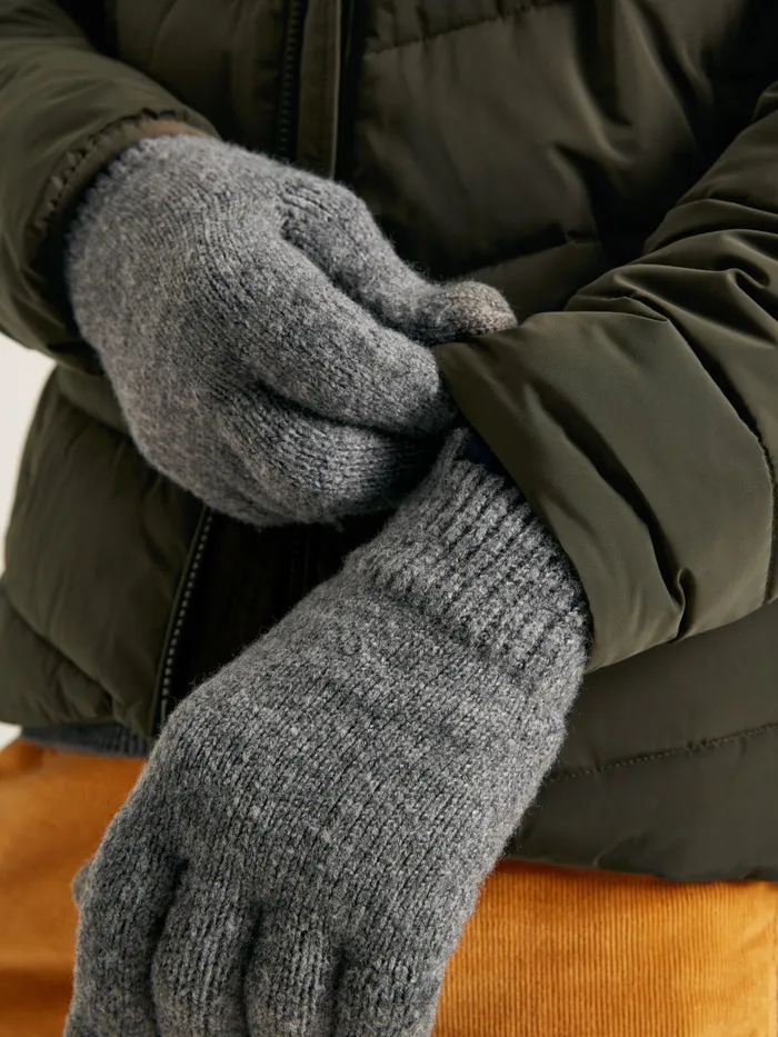 Joules Bamburgh 8211 Grey Gloves Men Hats Gloves and Scarves
