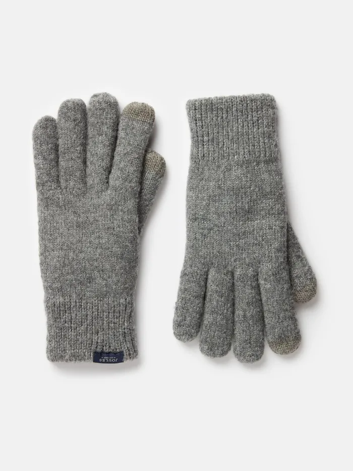 Joules Bamburgh 8211 Grey Gloves Men Hats Gloves and Scarves