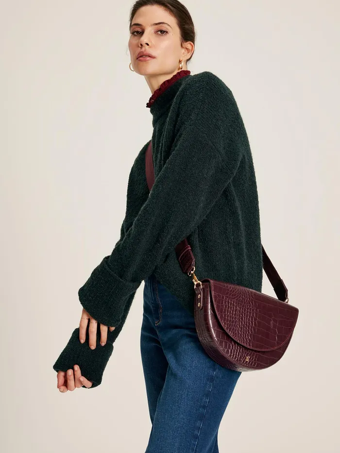 Joules Bea 8211 Dark Green Boucl Knit Jumper Women Knitwear