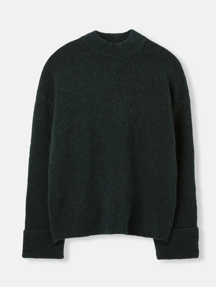 Joules Bea 8211 Dark Green Boucl Knit Jumper Women Knitwear