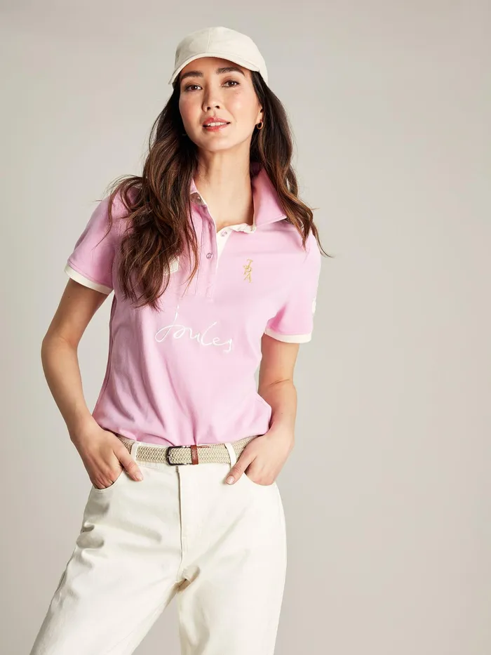 Joules Beaufort 8211 Pink Polo Shirt Women Tops