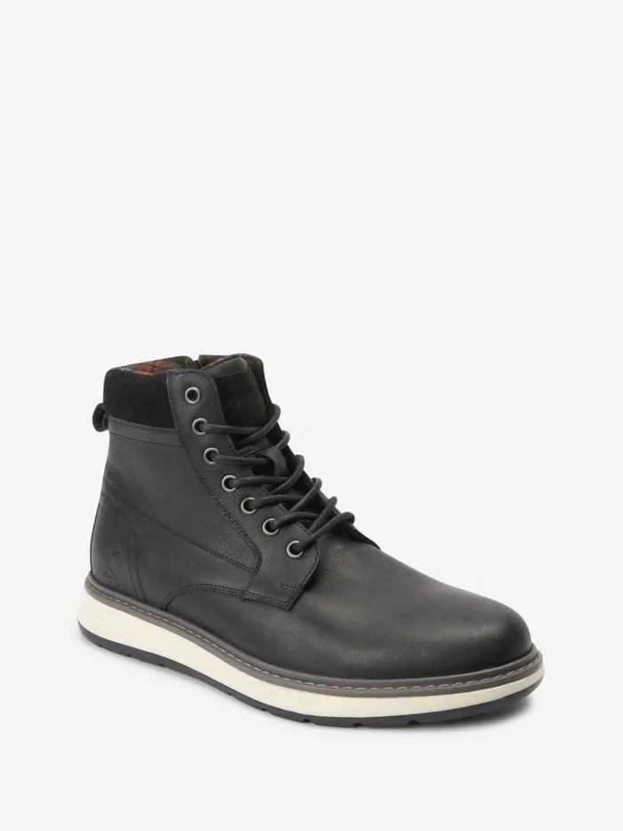 Joules Black Leather Boots Men Boots Joules Black Leather Boots Men Boots