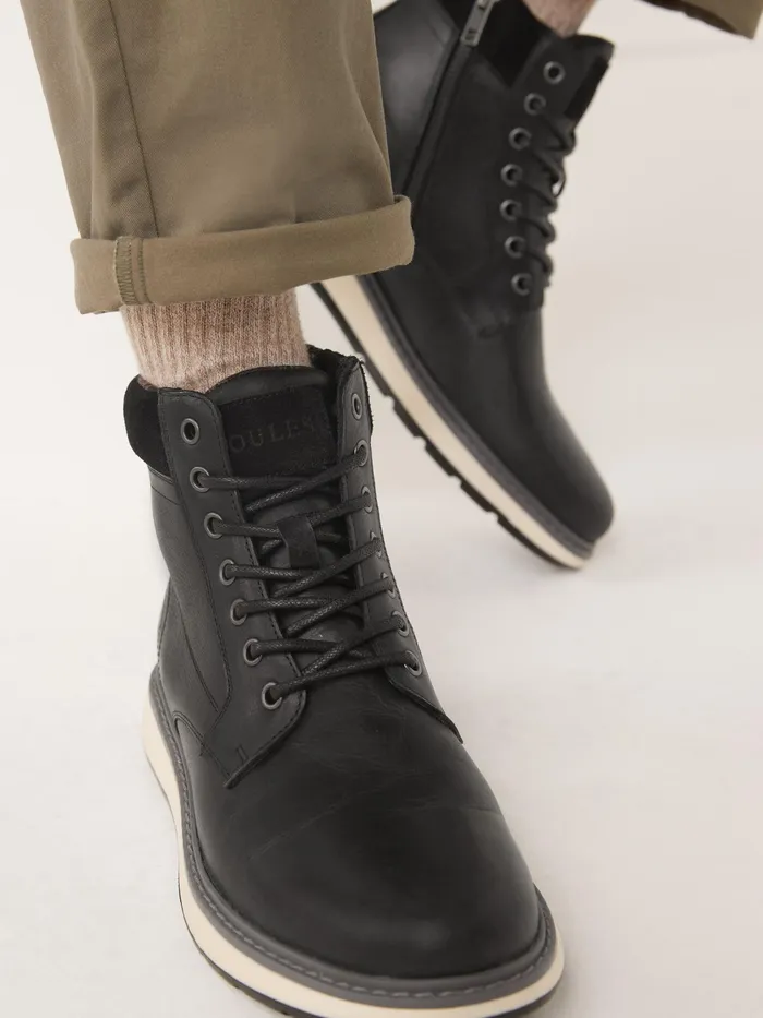 Joules Black Leather Boots Men Boots Joules Black Leather Boots Men Boots