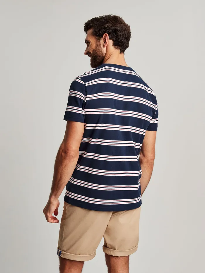 Joules Boathouse 8211 Blue Striped TShirt Men Tops and Tshirts