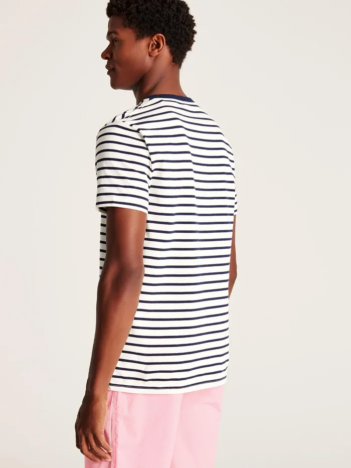 Joules Boathouse 8211 White Jersey Crew Neck TShirt Men Tops and Tshirts