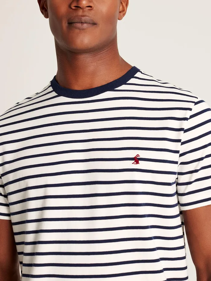 Joules Boathouse 8211 White Jersey Crew Neck TShirt Men Tops and Tshirts