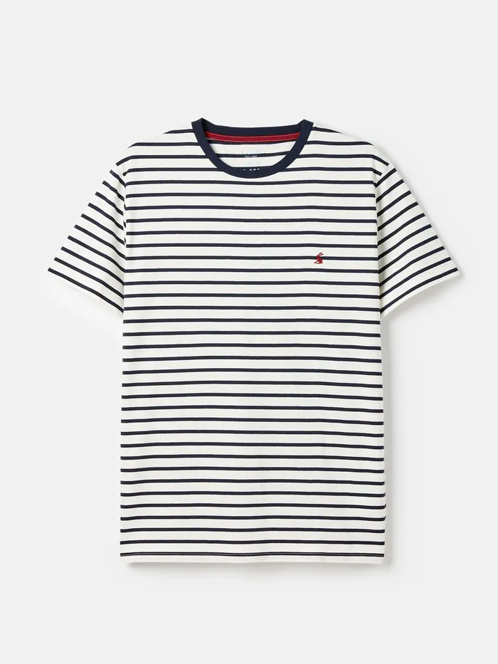 Joules Boathouse 8211 White Jersey Crew Neck TShirt Men Tops and Tshirts