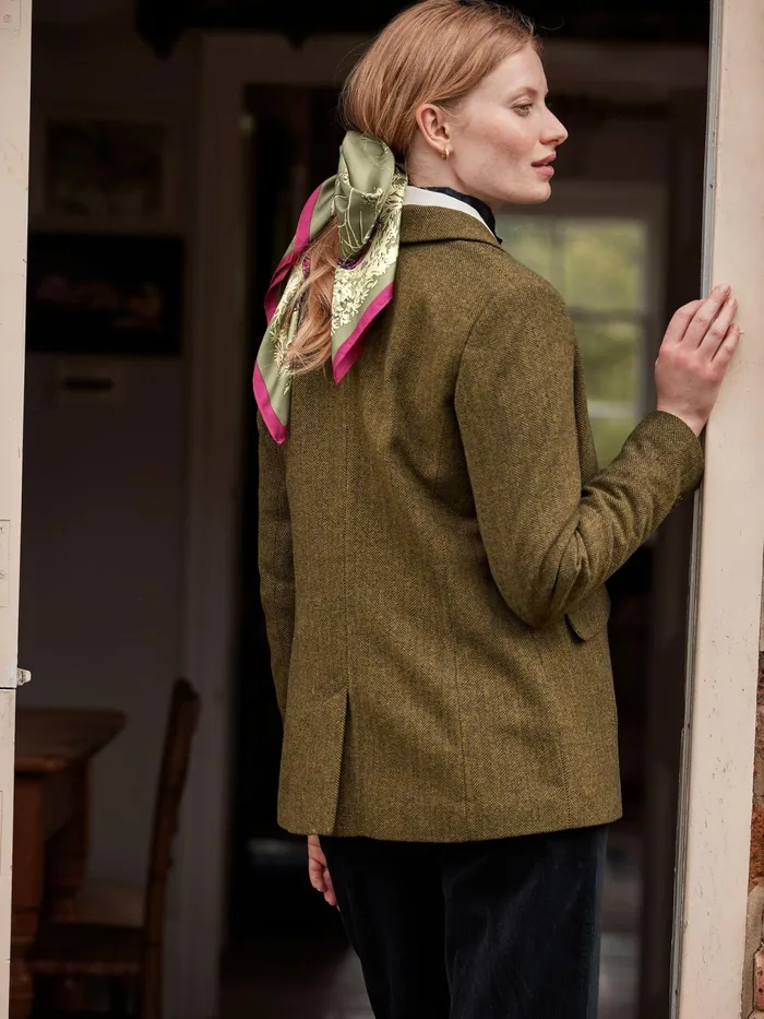Joules Bramble 8211 Brown Tweed Blazer Women Coats and Jackets