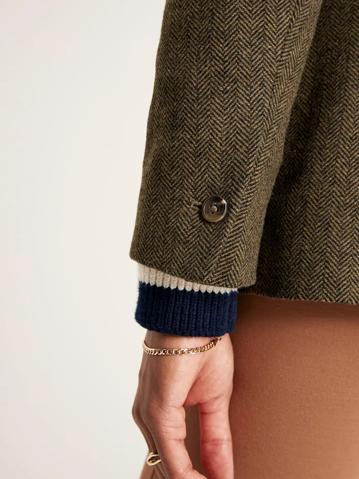 Joules Bramble 8211 Brown Tweed Blazer Women Coats and Jackets