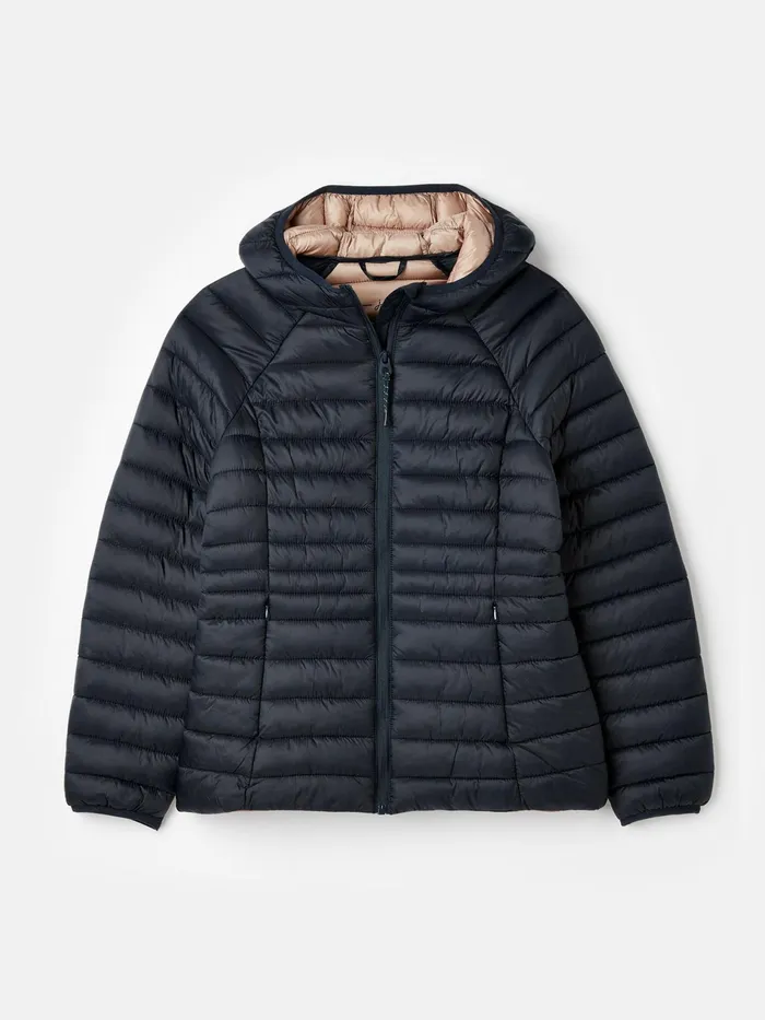 Joules Bramley 8211 Navy Showerproof Packable Padded Jacket Women Raincoats