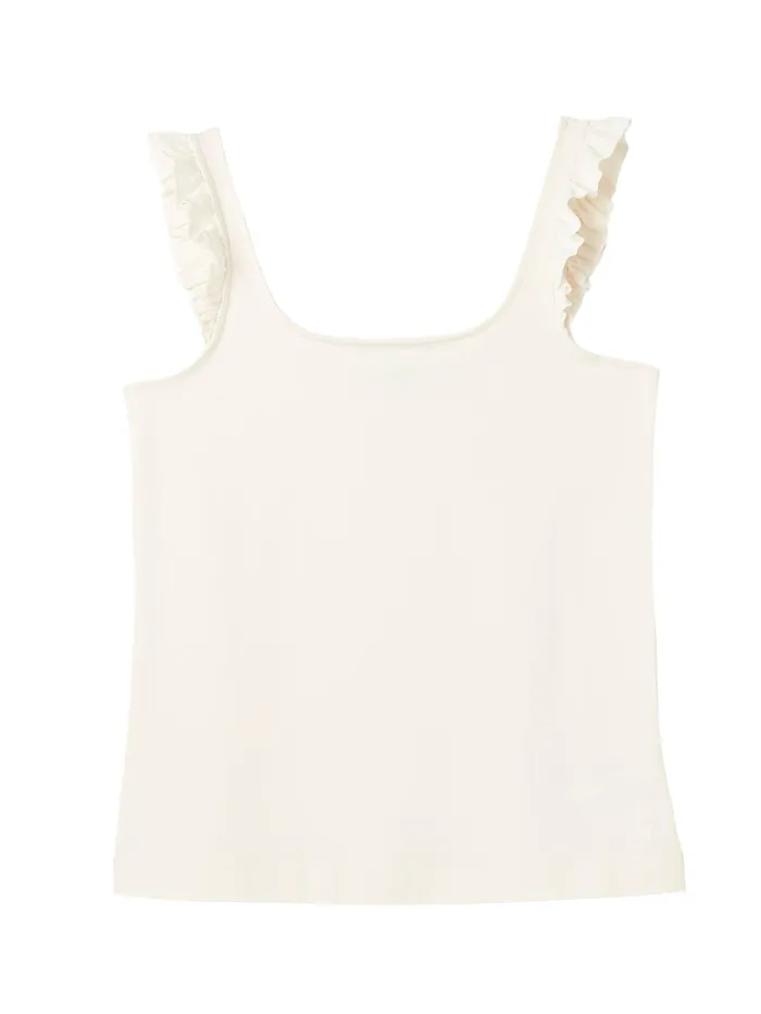 Joules Claire 8211 White Frill Vest Women Tops