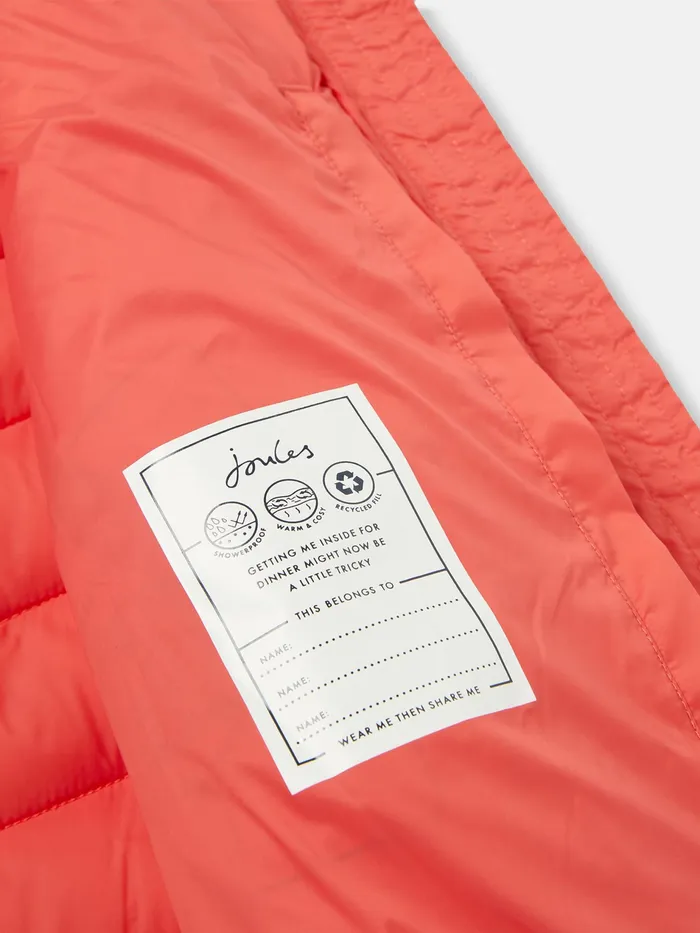Joules Croft 8211 Pink Showerproof Gilet Girls Coats and Jackets