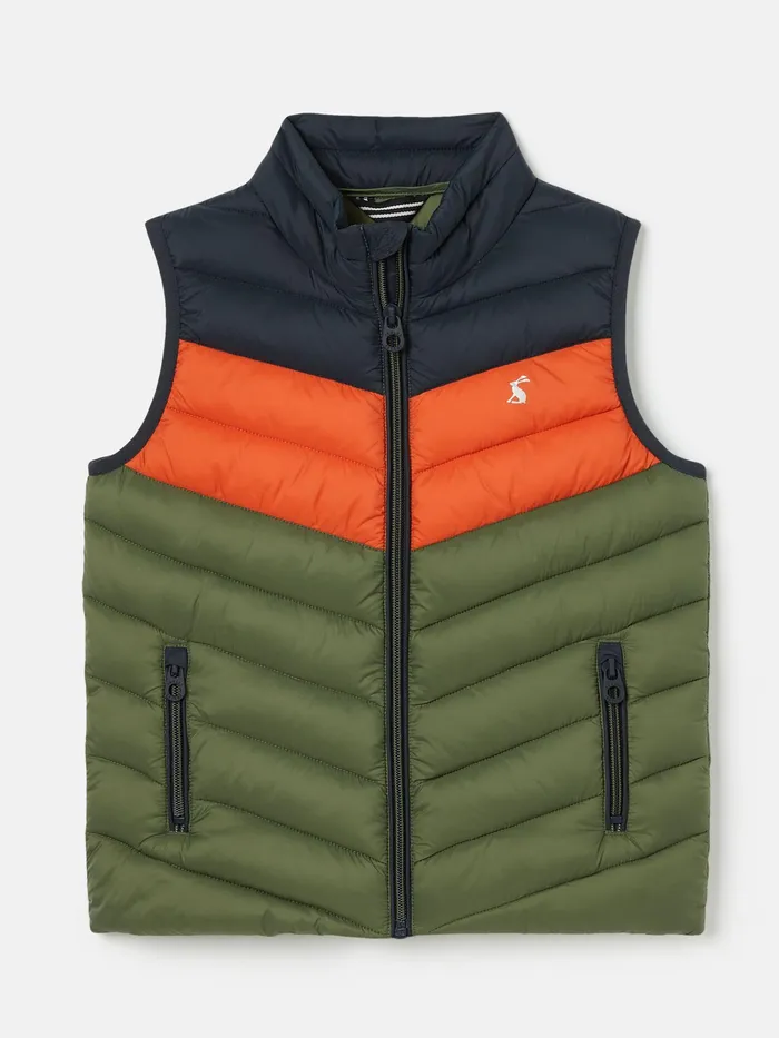 Joules Crofton 8211 NavyKhaki Showerproof Gilet Boys Gilets