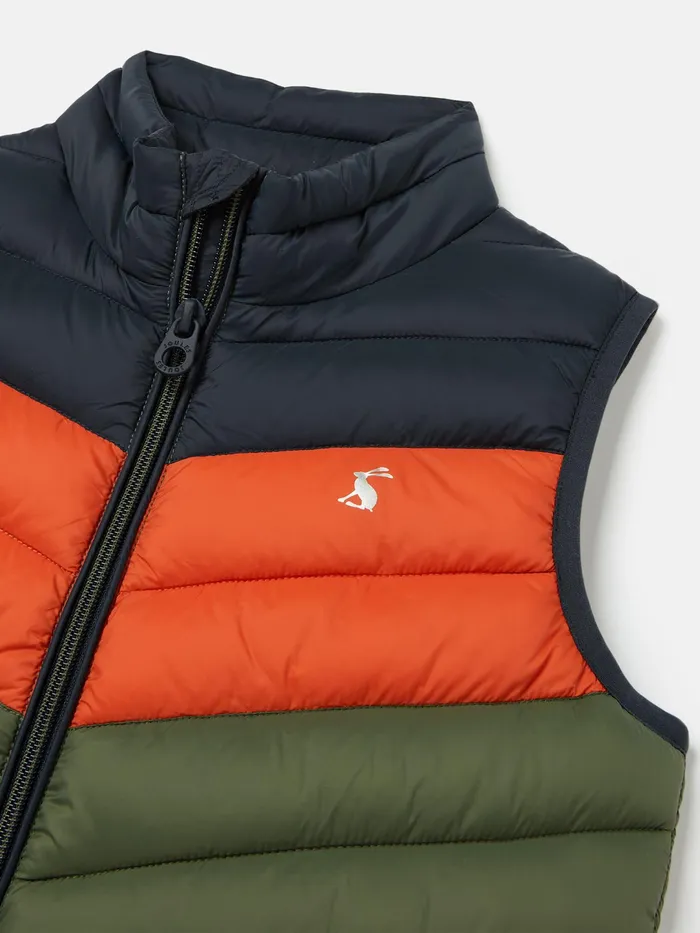 Joules Crofton 8211 NavyKhaki Showerproof Gilet Boys Gilets