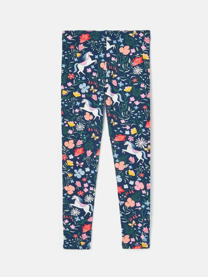 Joules Deedee 8211 Navy Blue Printed Jersey Leggings Girls Trousers and Leggings