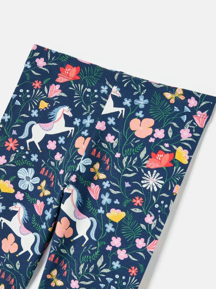 Joules Deedee 8211 Navy Blue Printed Jersey Leggings Girls Trousers and Leggings
