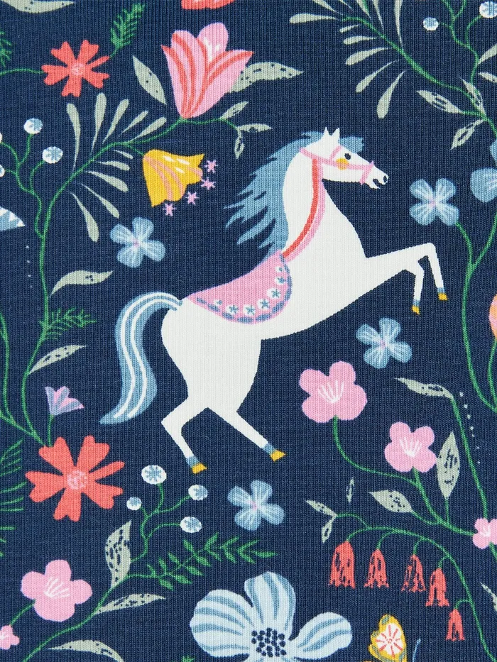 Joules Deedee 8211 Navy Blue Printed Jersey Leggings Girls Trousers and Leggings