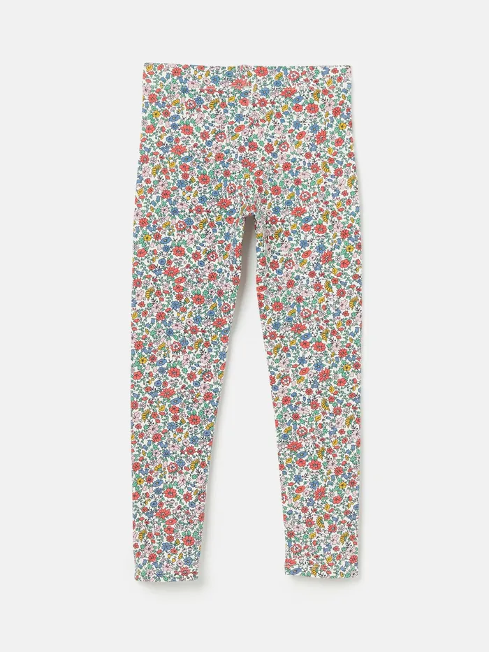 Joules Deedee 8211 White Printed Jersey Leggings Girls Trousers and Leggings