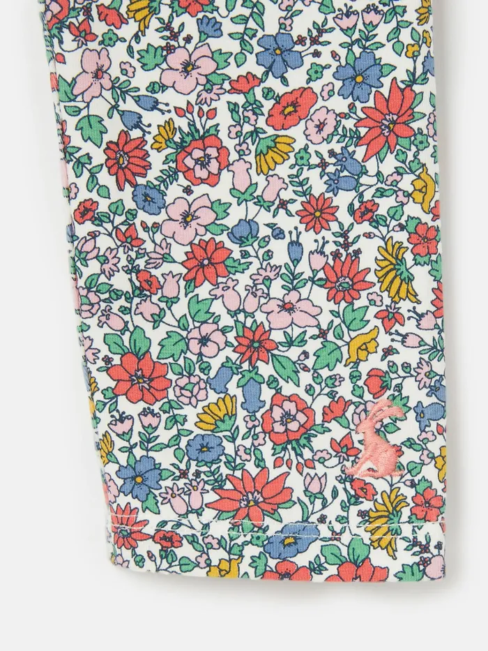 Joules Deedee 8211 White Printed Jersey Leggings Girls Trousers and Leggings
