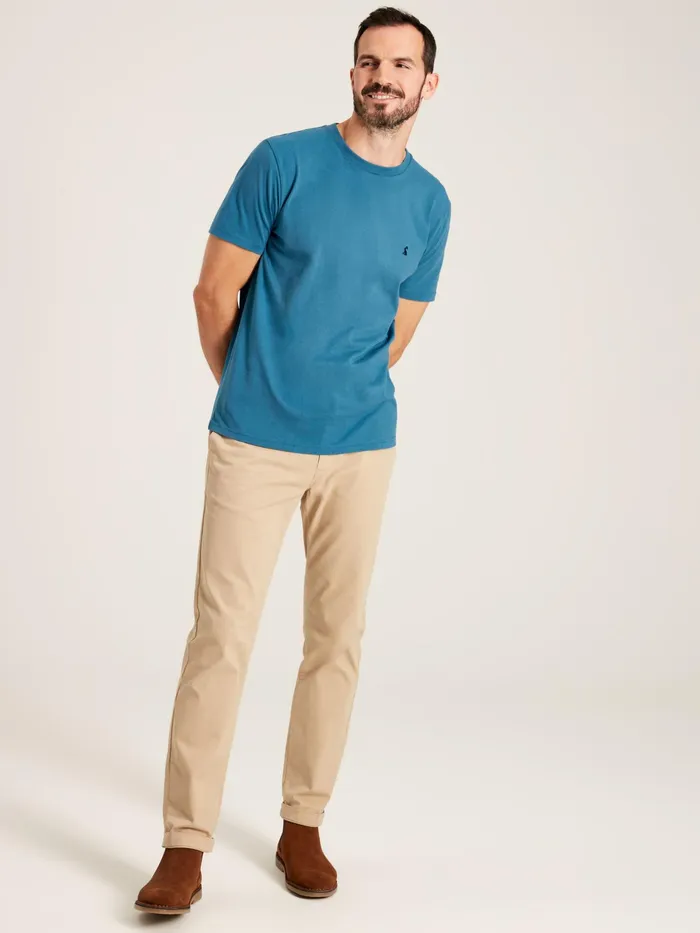 Joules Denton 8211 Blue Plain Jersey TShirt Men Tops and Tshirts