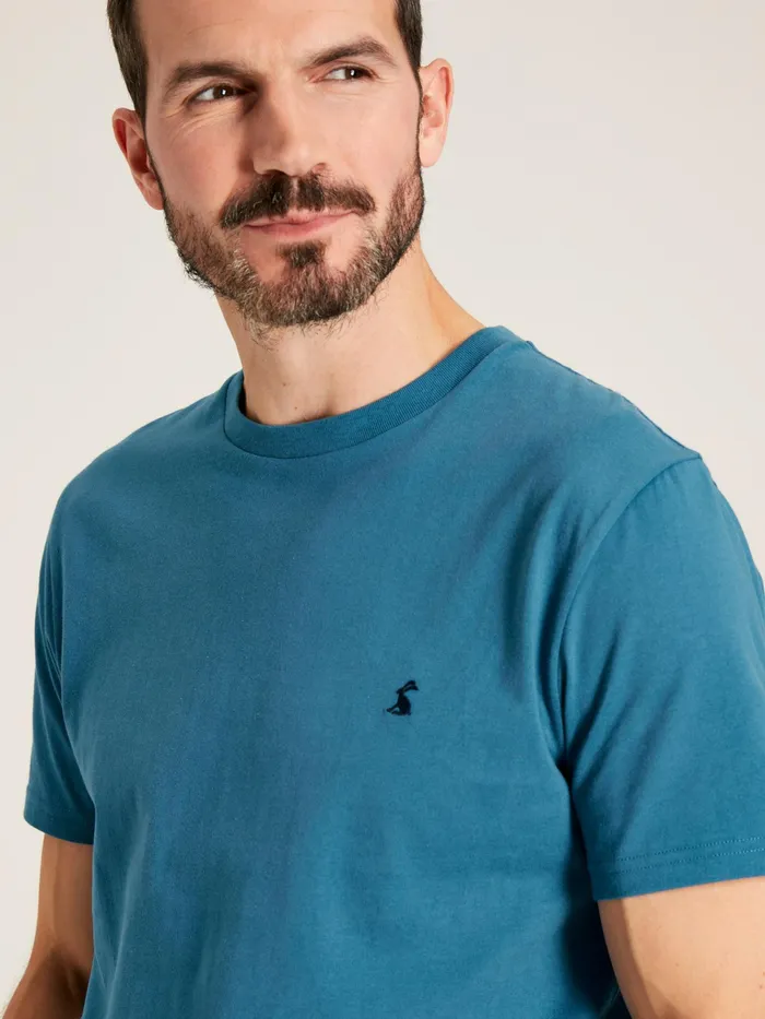 Joules Denton 8211 Blue Plain Jersey TShirt Men Tops and Tshirts