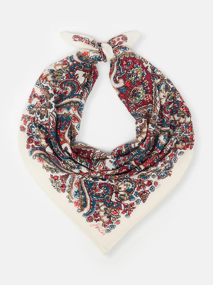 Joules Elsie 8211 Pink Square Scarf Women Scarves