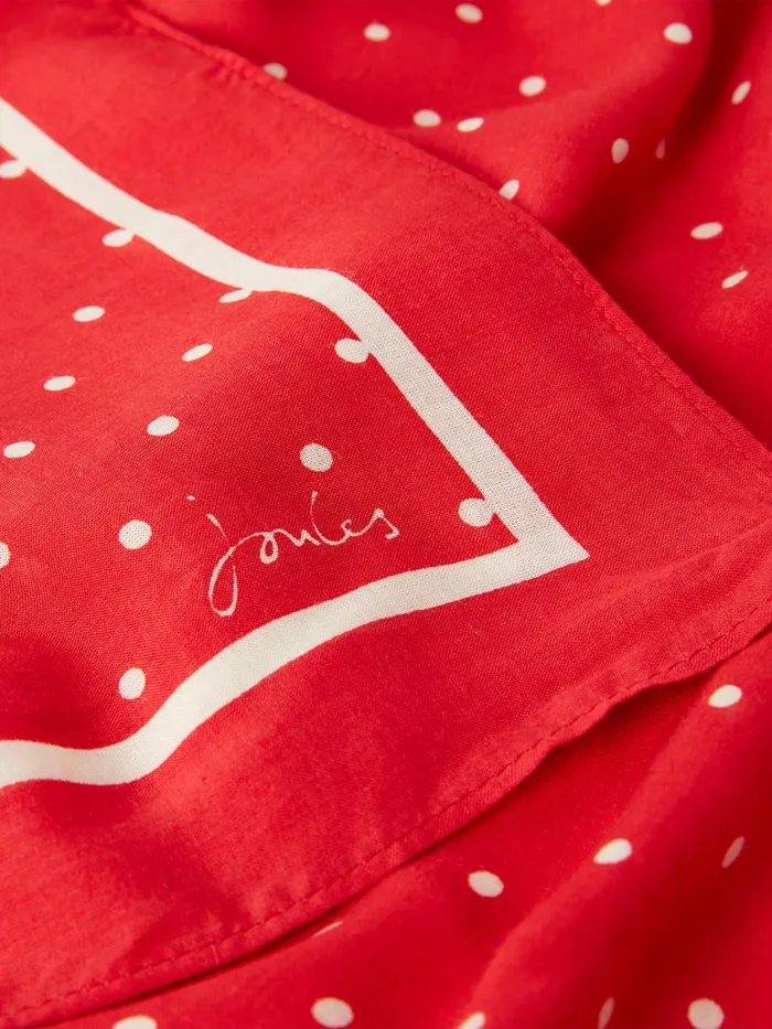 Joules Elsie 8211 Red Square Scarf Women Scarves
