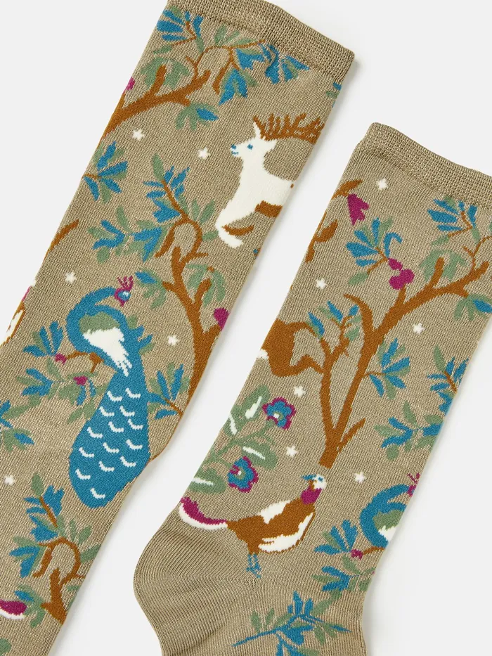 Joules Excellent Everyday 8211 Woodland Single Ankle Socks Women Socks and Tights
