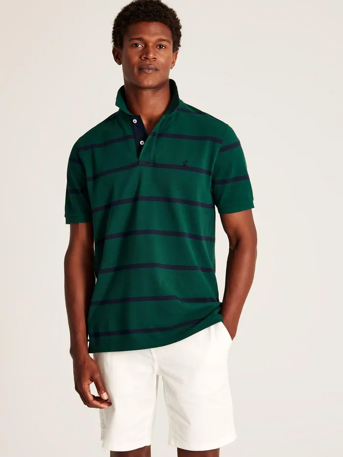 Joules Filbert 8211 Green Classic Fit Striped Polo Shirt Men Polo Shirts