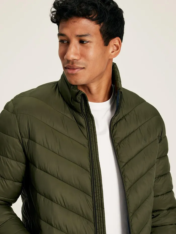 Joules Garrett 8211 Green Shower Resistant Padded Jacket Men Coats and Jackets