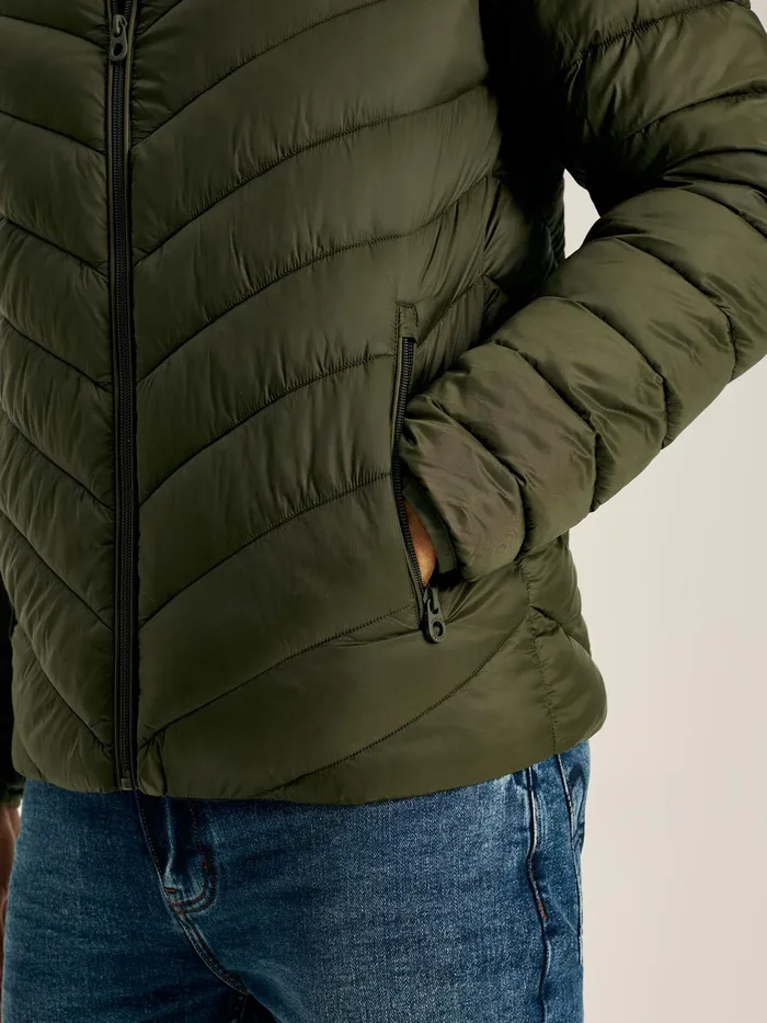 Joules Garrett 8211 Green Shower Resistant Padded Jacket Men Coats and Jackets