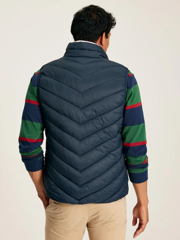 Joules Garrett 8211 Navy Padded Shower Resistant Gilet Men Coats and Jackets