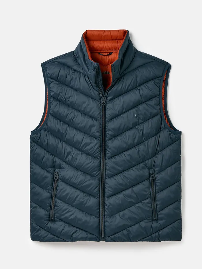 Joules Garrett 8211 Navy Padded Shower Resistant Gilet Men Coats and Jackets