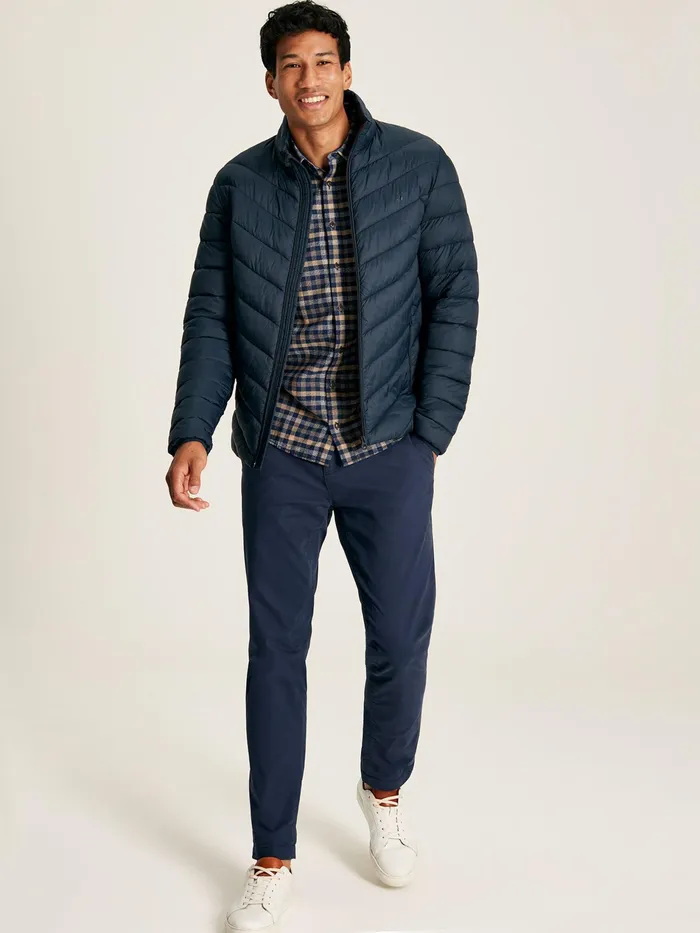 Joules Garrett 8211 Navy Shower Resistant Padded Jacket Men Coats and Jackets