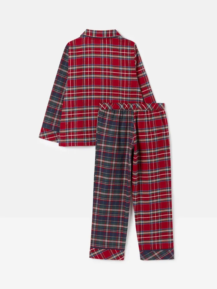 Joules Goodnight 8211 Red Check Christmas Pyjamas Girls Nightwear