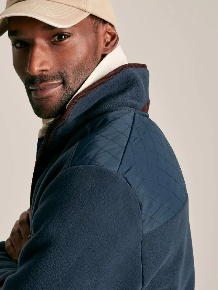 Joules Greenfield 8211 Navy Zip Through Fleece Men Sweatshirts and Hoodies