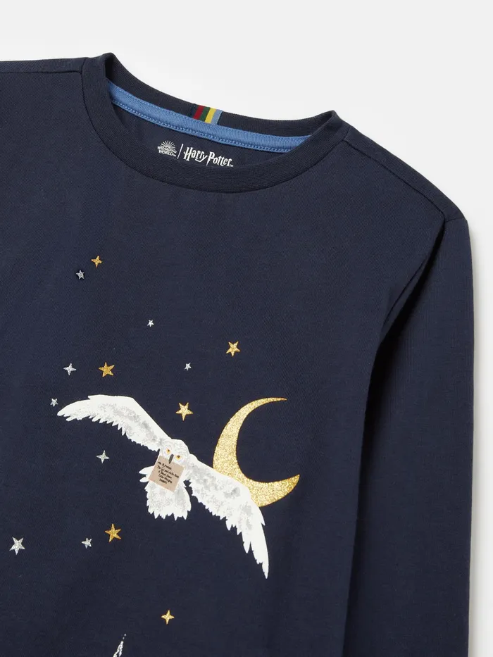 Joules Hogwarts Castle 8211 Navy Harry Potter Pyjama Set Girls Nightwear