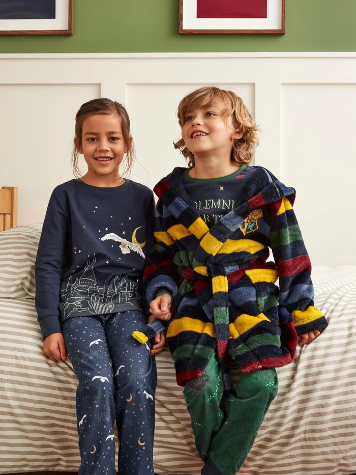Joules Hogwarts Castle 8211 Navy Harry Potter Pyjama Set Girls Nightwear