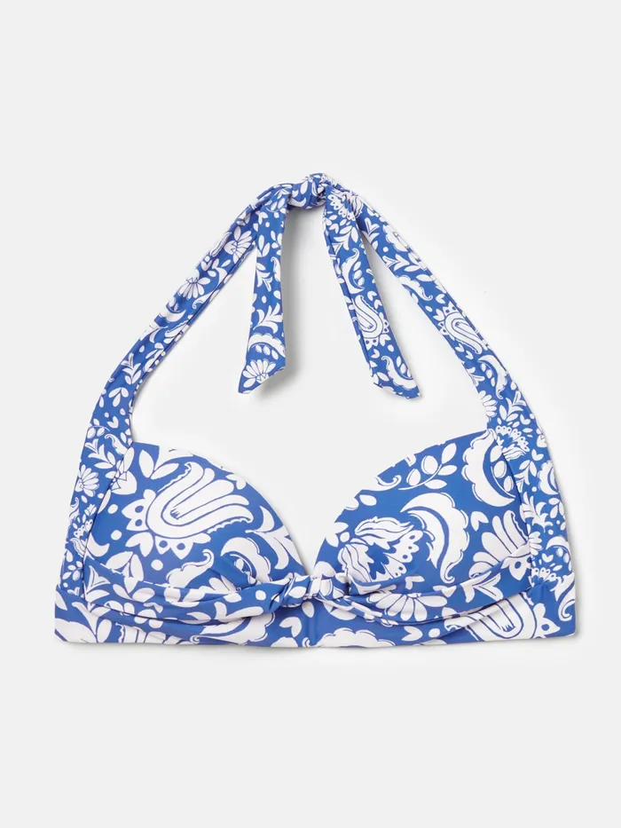 Joules Jasmine 8211 Blue Mosaic Bikini Top Women Swimwear and Beachwear