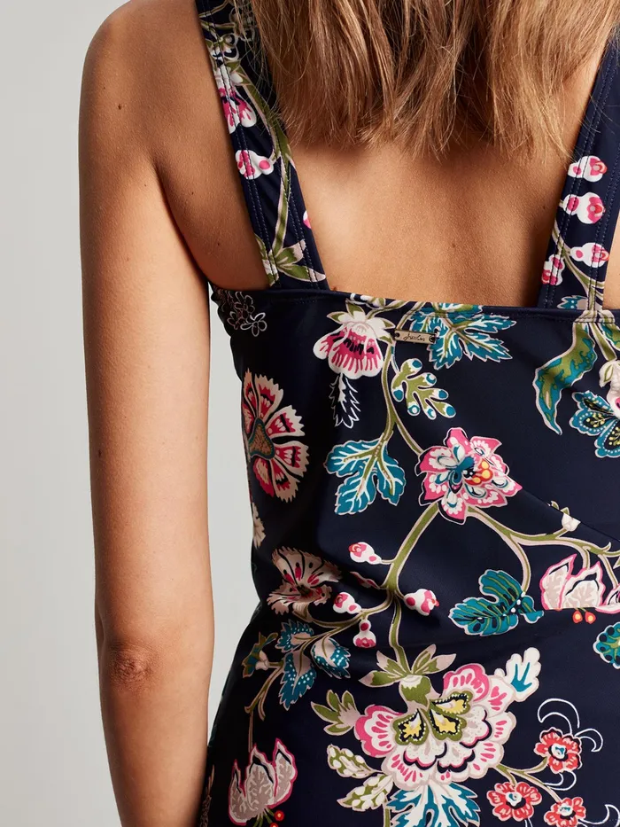 Joules Jasmine 8211 Navy Floral Tankini Top Women Swimwear and Beachwear