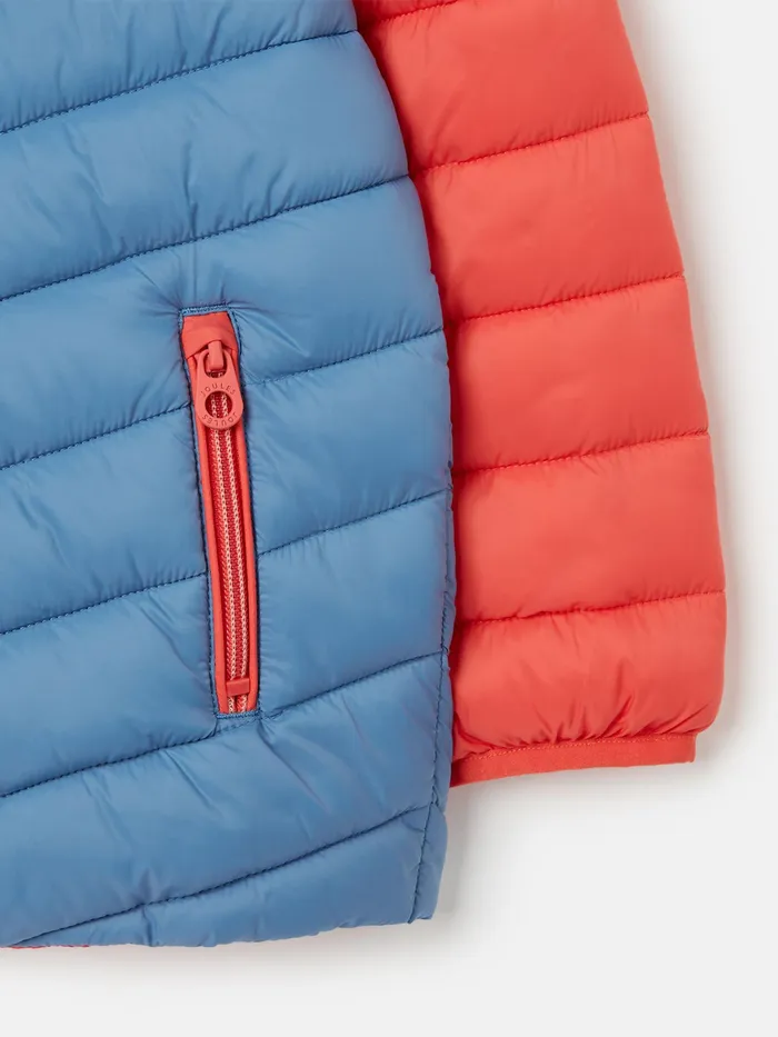 Joules Kinnaird 8211 PinkBlue Showerproof Coat Girls Coats and Jackets