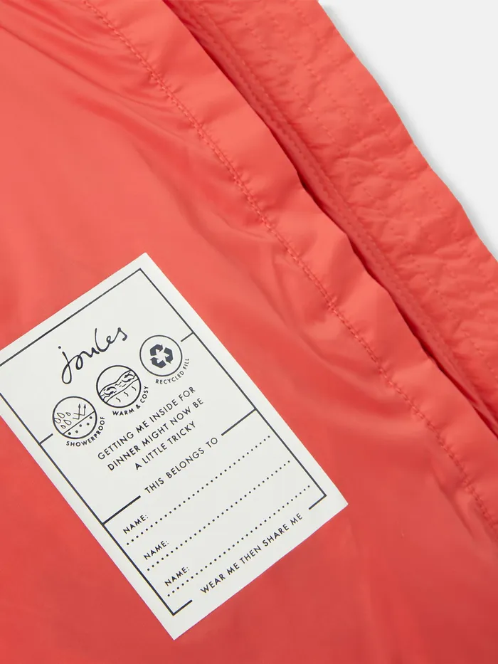Joules Kinnaird 8211 PinkBlue Showerproof Coat Girls Coats and Jackets