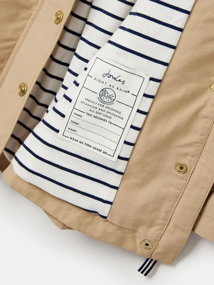 Joules Meadow 8211 Brown Showerproof Coat Girls Coats and Jackets